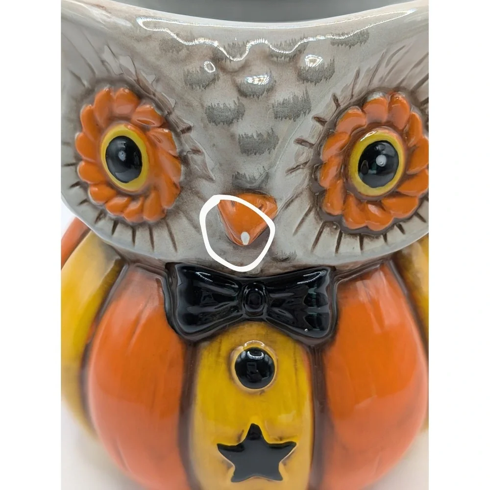 Halloween Johanna Parker Owl On A Cupcake‎ Ceramic Soap Dispenser And Creamer